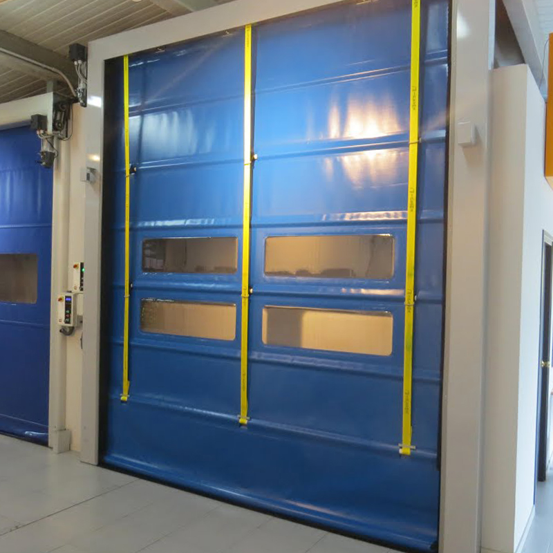 Sala transparente de porta de empilhamento de PVC de alta velocidade industrial à prova d'água